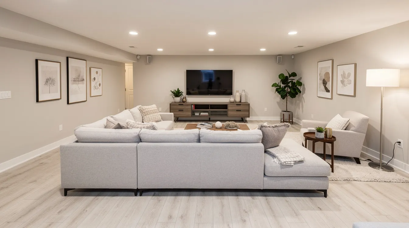 Basement remodel in Indianapolis by Custom Exteriors